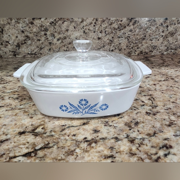 Vintage Corning Ware Blue Cornflower 1 Quart Casserole Baking Dish A-1-B w/Lid - Picture 1 of 7